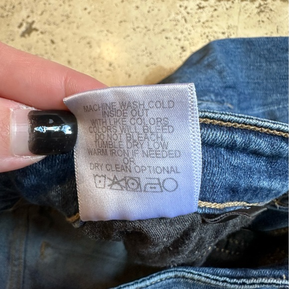 Flying Monkey Womens Blue Distressed Raw Hem Denim Skinny Jeans Capri Pants 26 - Picture 6 of 8